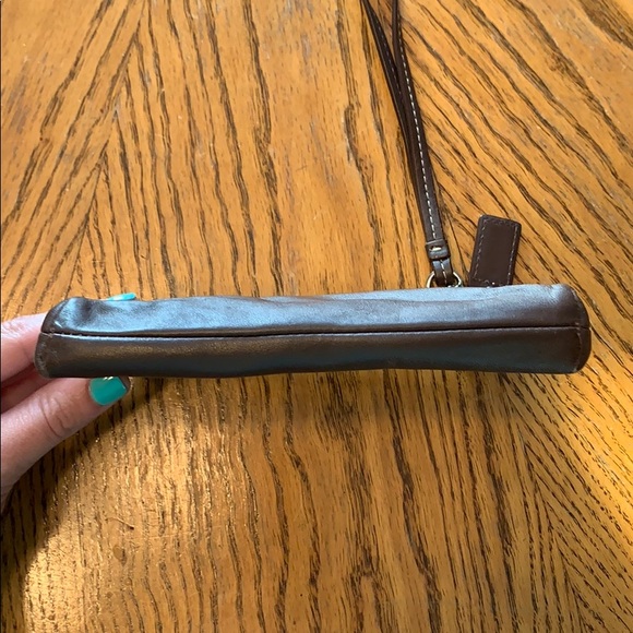 Coach leather wristlet brown - Picture 3 of 8
